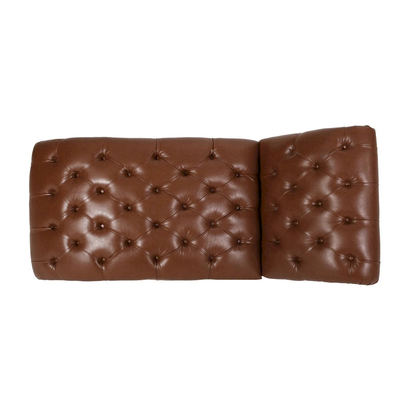 Chaise longue Varnell contemporaine capitonnée par Christopher Knight Home - 163 cm (L) x 74 cm (l) x 86 cm (H)