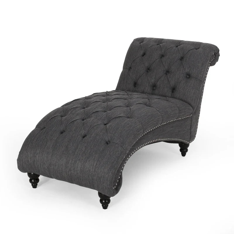 Chaise longue Varnell contemporaine capitonnée par Christopher Knight Home - 163 cm (L) x 74 cm (l) x 86 cm (H)