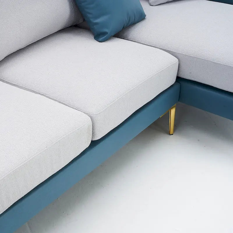 Canapé d'angle en U Ouyessir 4 places avec double méridienne