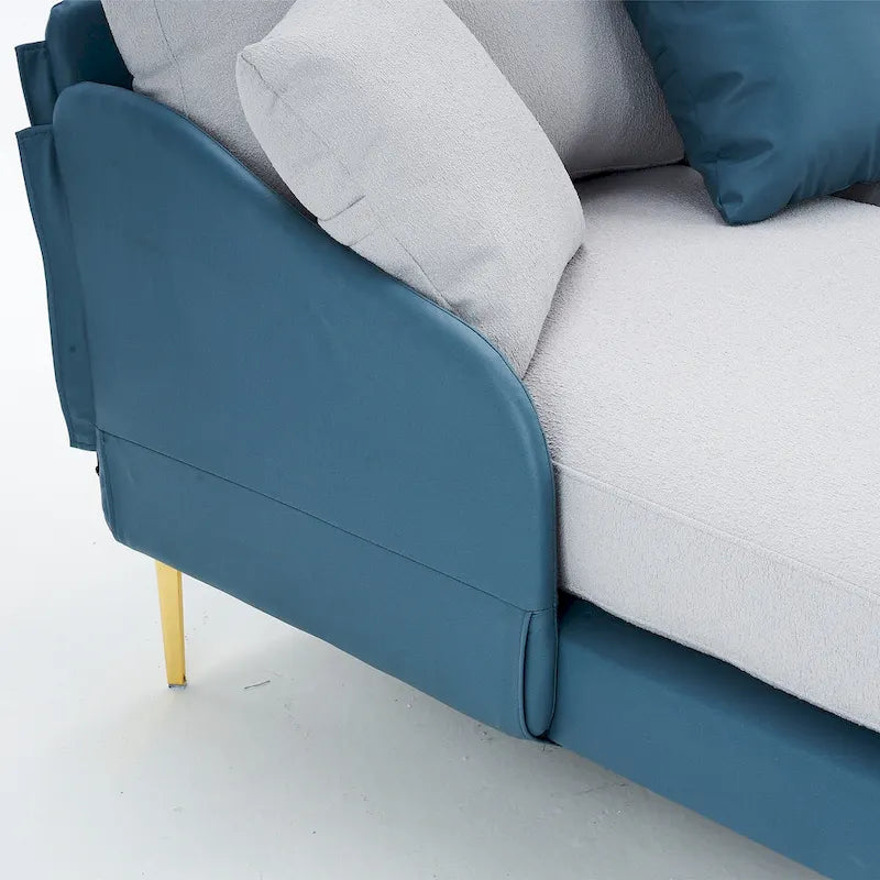 Canapé d'angle en U Ouyessir 4 places avec double méridienne