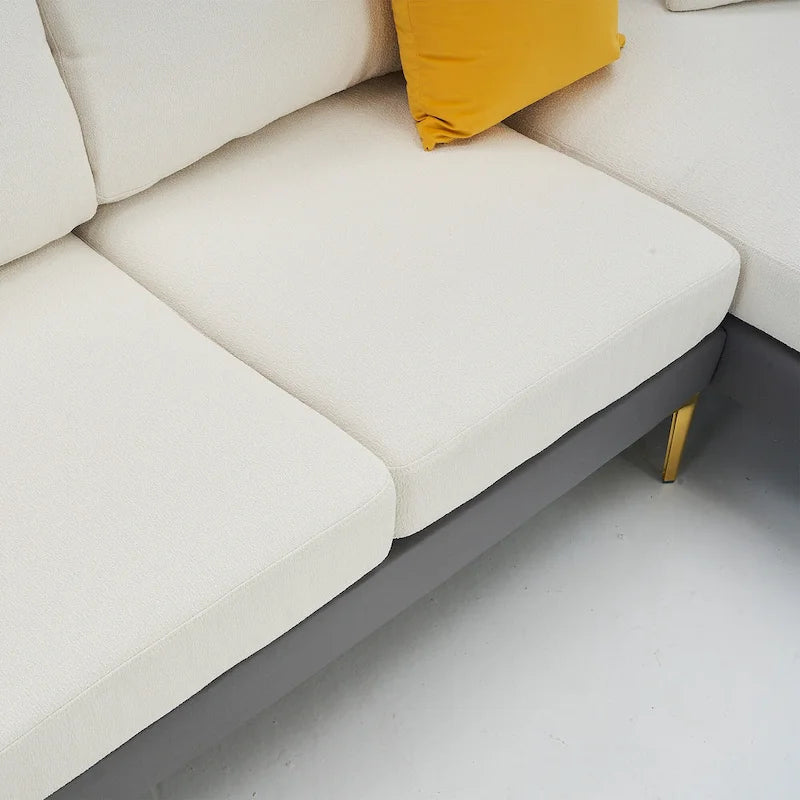 Canapé d'angle en U Ouyessir 4 places avec double méridienne