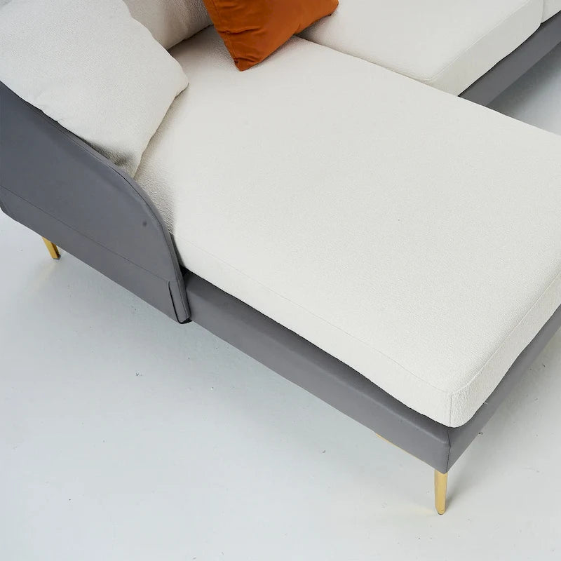 Canapé d'angle en U Ouyessir 4 places avec double méridienne