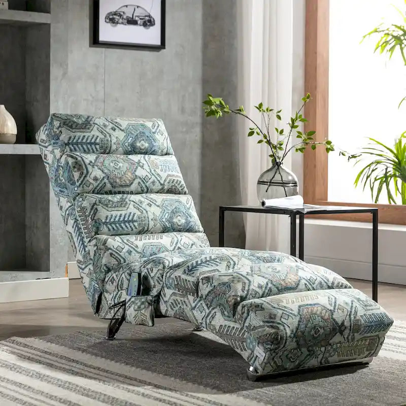 Fauteuil de massage moderne surdimensionné capitonné pour salon, chambre
