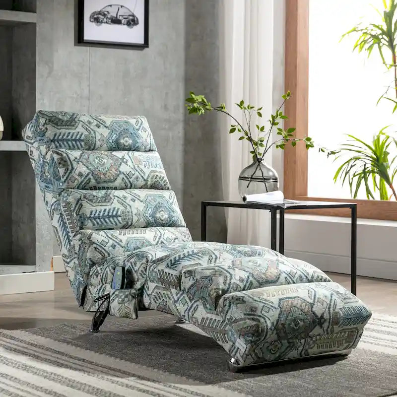 Fauteuil de massage moderne surdimensionné capitonné pour salon, chambre