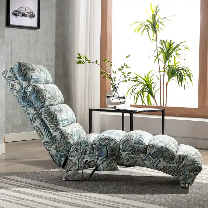 Fauteuil de massage moderne surdimensionné capitonné pour salon, chambre