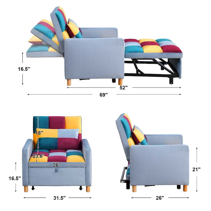 Fauteuil-lit convertible Aukfa avec oreiller