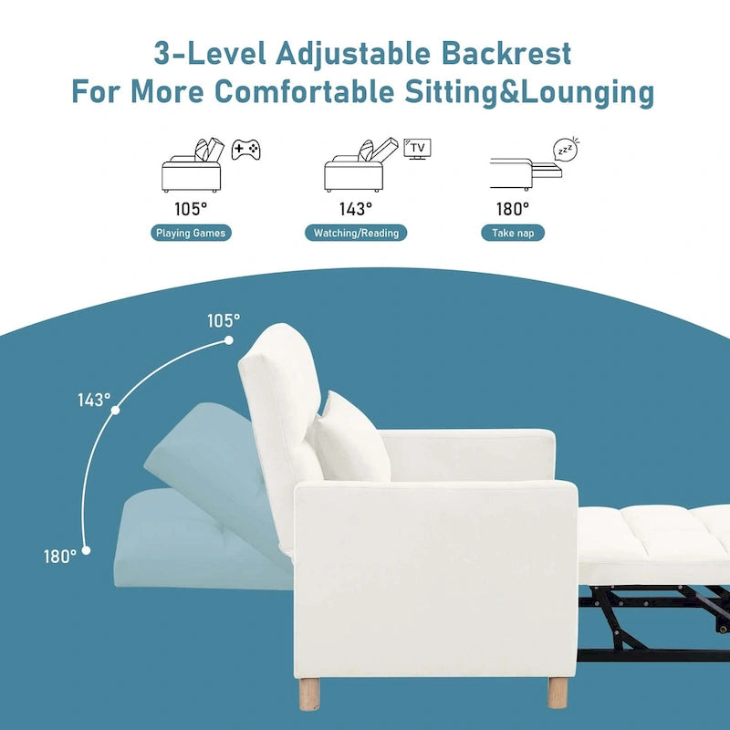 Fauteuil-lit convertible Aukfa avec oreiller