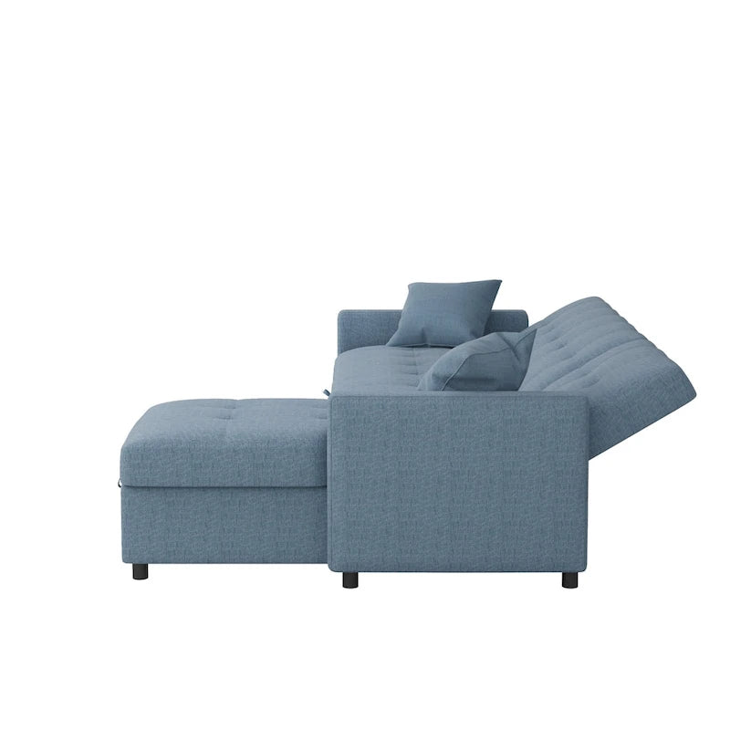 Canapé-lit réversible de 82 pouces de large avec méridienne