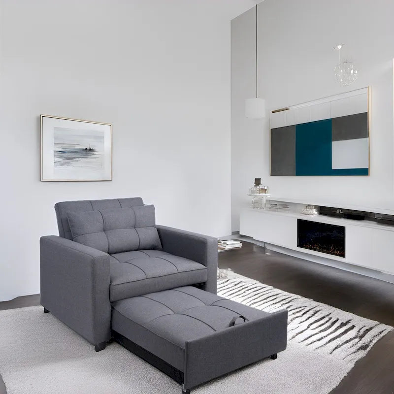 Fauteuil-lit convertible 3 en 1 - Canapé-lit moderne et pliable, idéal pour les petits espaces