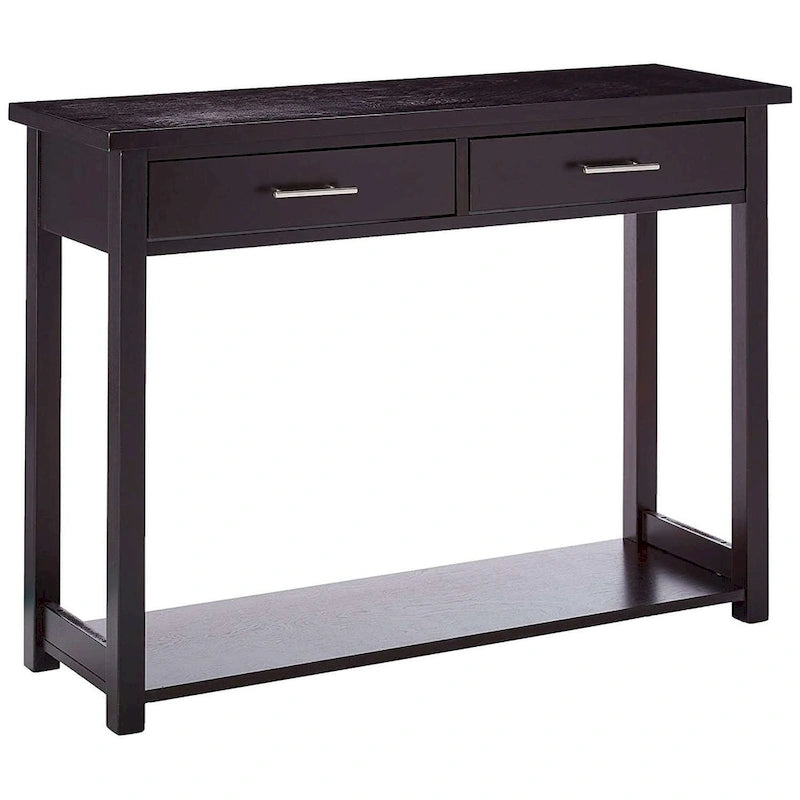 Console d'entrée, table d'appoint avec tiroirs, couleur expresso