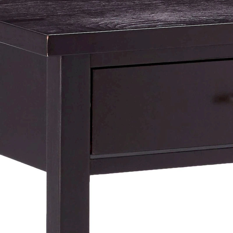 Console d'entrée, table d'appoint avec tiroirs, couleur expresso