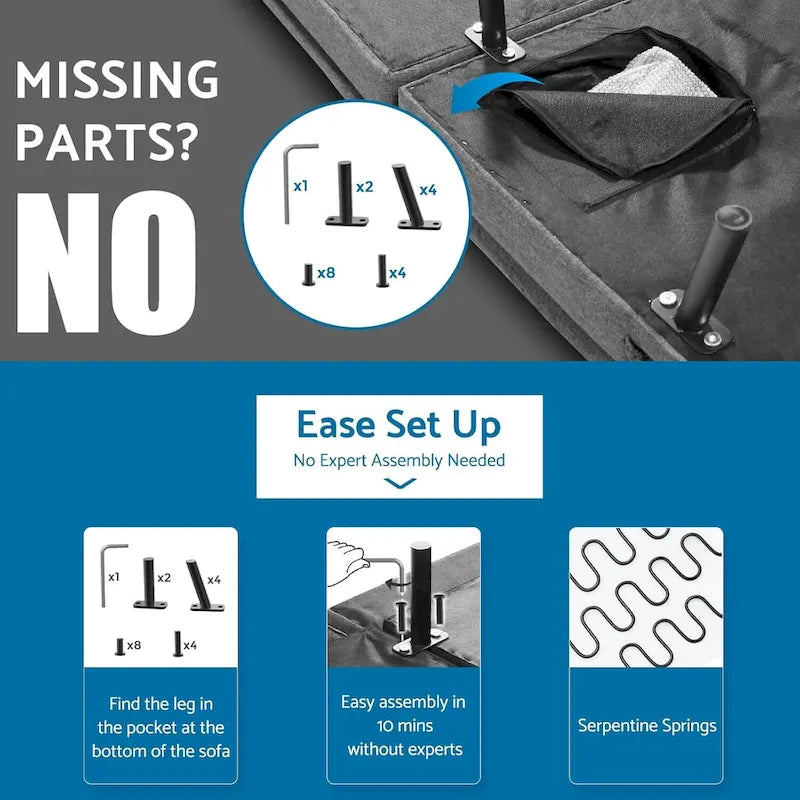 Canapé-lit futon convertible en mousse à mémoire de forme avec dossier inclinable pour les petits espaces.