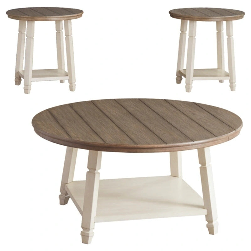 Ensemble de table d'appoint 3 pièces Bolanbrook Casual bicolore