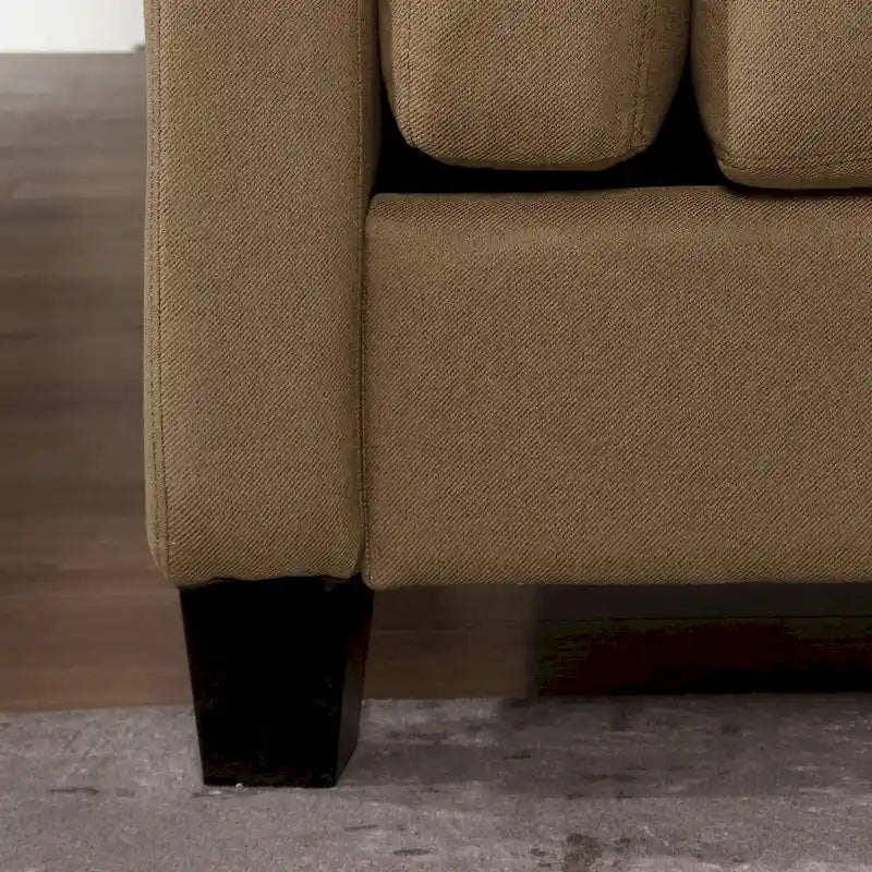 Canapé moderne à double accoudoirs Morden Fort, canapé profond, coussins de dossier moelleux, revêtement en tissu résistant