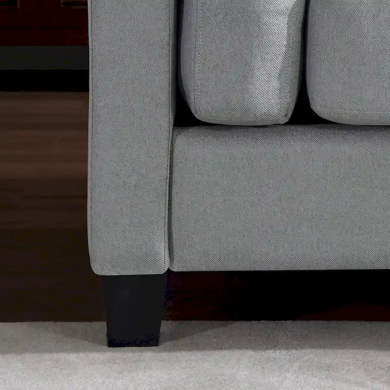Canapé moderne à double accoudoirs Morden Fort, canapé profond, coussins de dossier moelleux, revêtement en tissu résistant