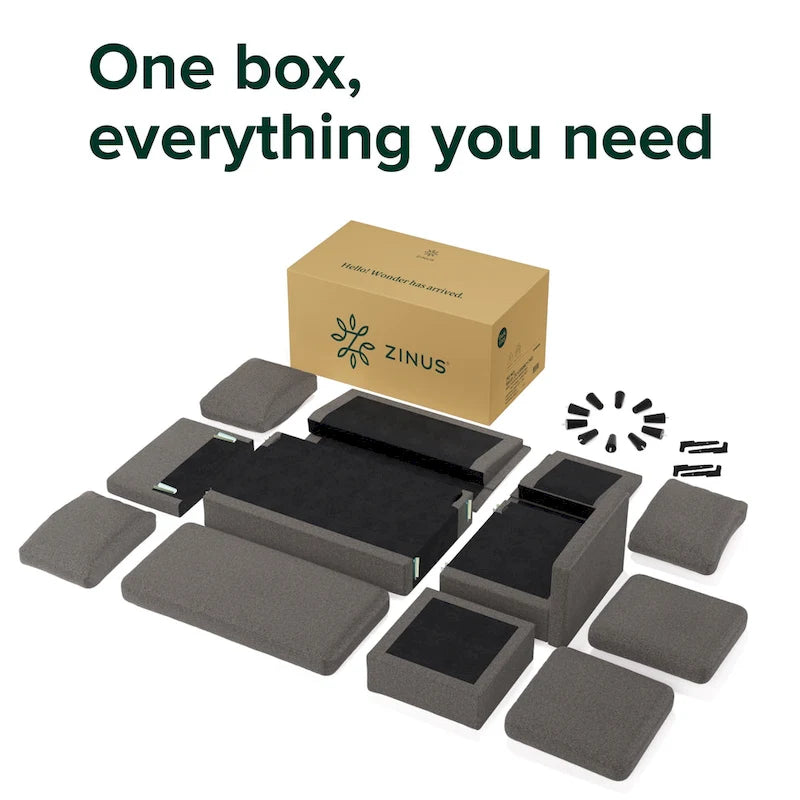 Canapé d'angle convertible Priage de ZINUS avec méridienne réversible