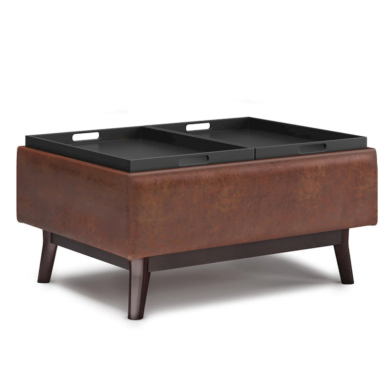 WYNDENHALL Ethan Table rectangulaire de style Mid-Century Modern, 86 cm de large, avec repose-pieds