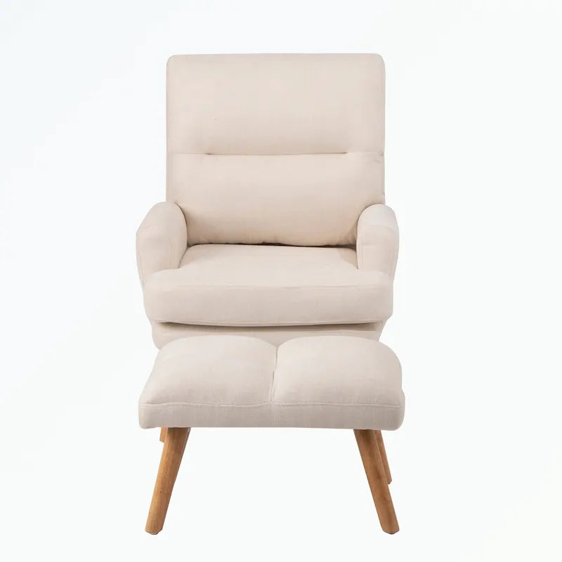 Fauteuil d'appoint avec repose-pieds et dossier réglable
