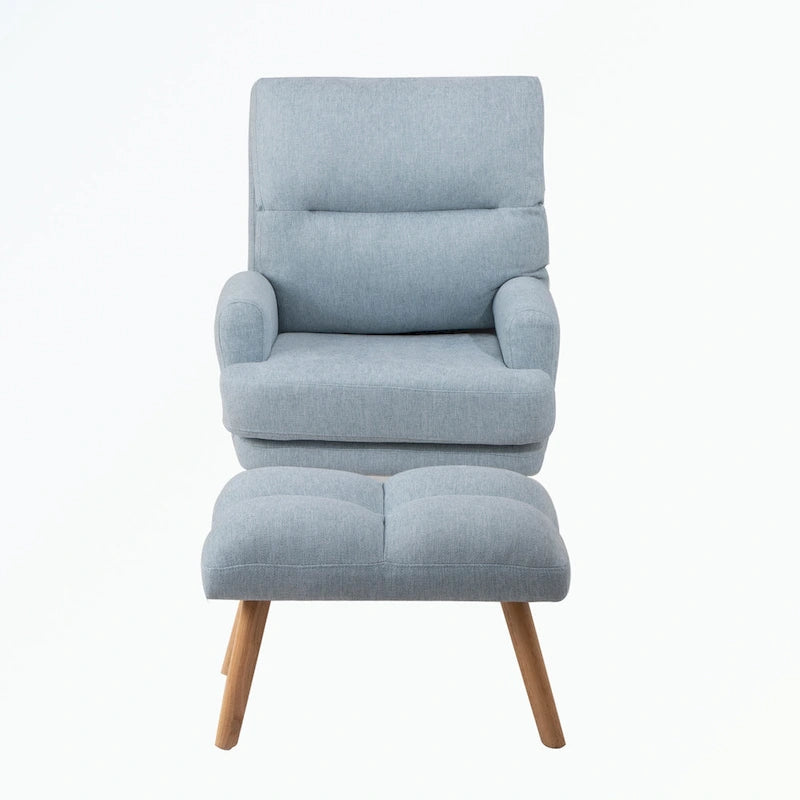 Fauteuil d'appoint avec repose-pieds et dossier réglable