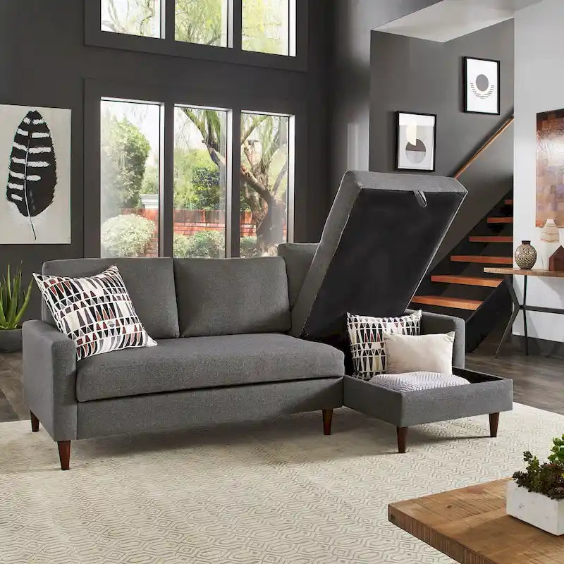 Canapé convertible Parker avec méridienne de rangement à droite par iNSPIRE Q Modern