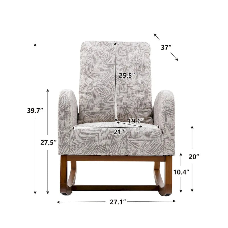Fauteuil à bascule confortable pour salon