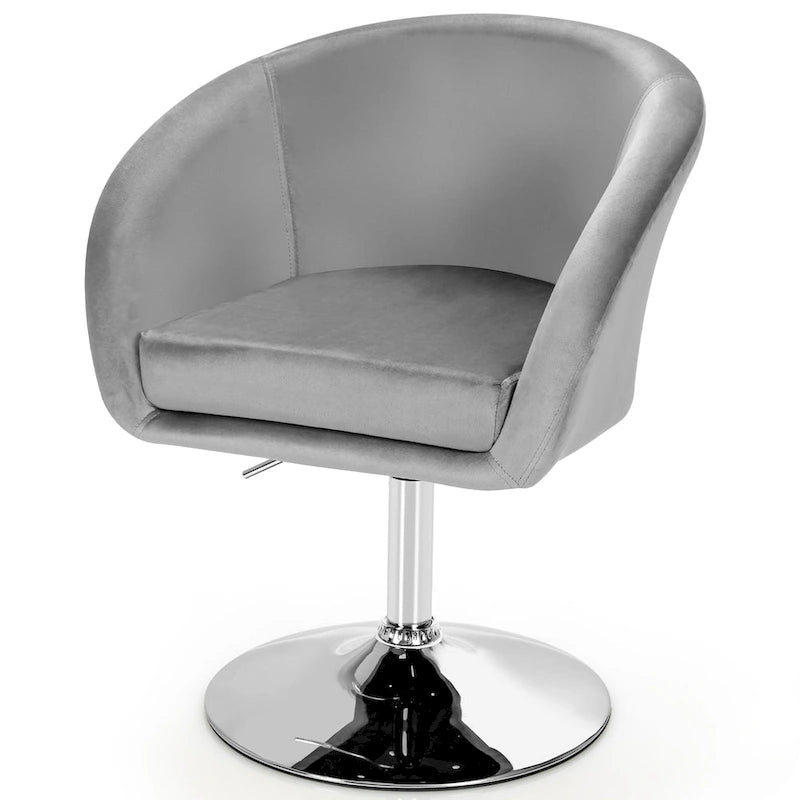 Chaise de coiffeuse pivotante moderne en velours, réglable en hauteur