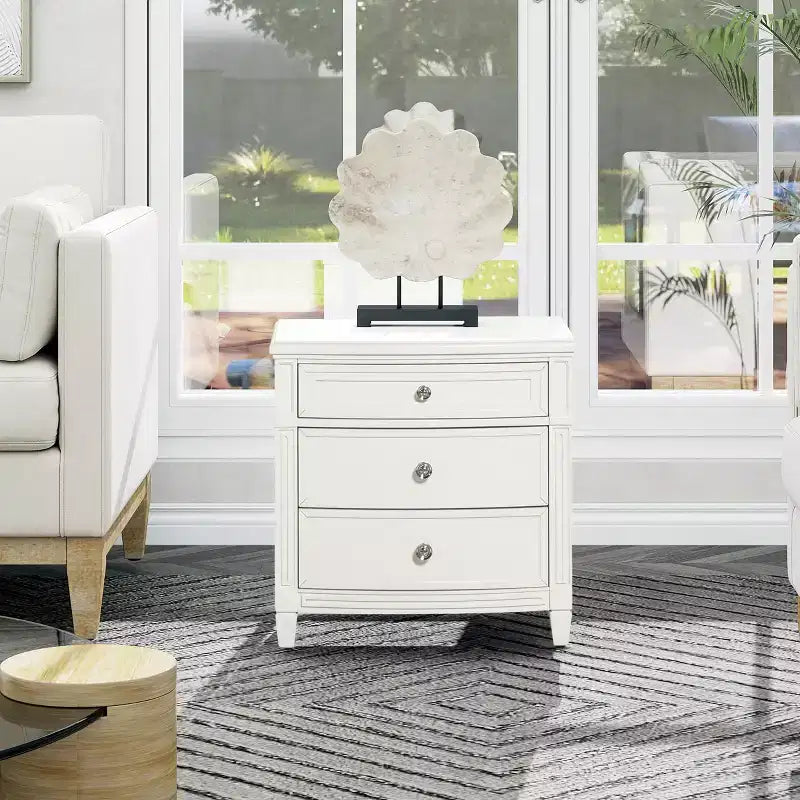Table d'appoint JTH LUXE Dauphin avec accents dorés