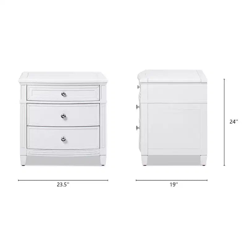 Table d'appoint JTH LUXE Dauphin avec accents dorés