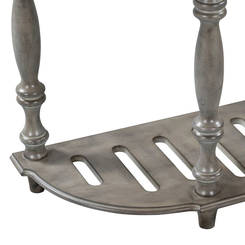 Console incurvée moderne et contemporaine de 52 pouces, table d'appoint pour canapé, entrée ou salon, avec 4 tiroirs et 1 étagère.