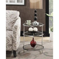 Convenience Concepts Royal Crest 3 Tier Round Glass End Table