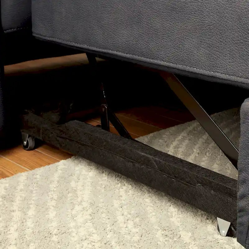 Canapé d'angle convertible Werr contemporain en tissu imitation nabuck avec rangement sous la méridienne, par Furniture of America