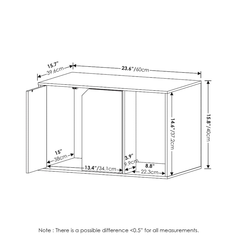 Enclos pour petit bac à litière Furinno Peli