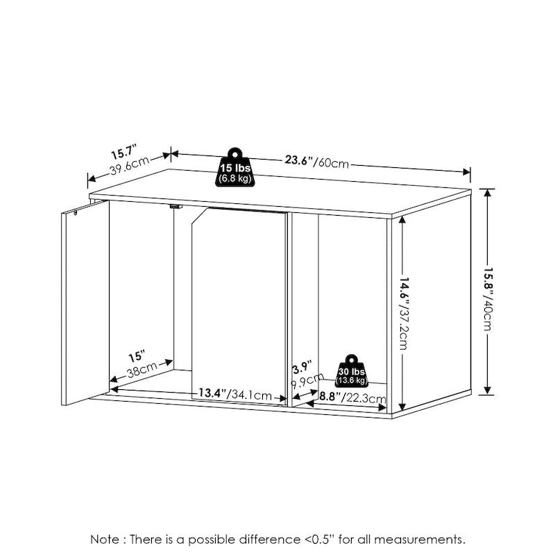 Enclos pour petit bac à litière Furinno Peli