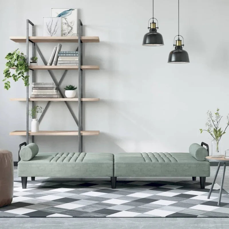 Canapé-lit vidaXL avec accoudoirs, fauteuil inclinable, causeuse pliante, lit de jour en velours - 80,7 x 35 x 27,6