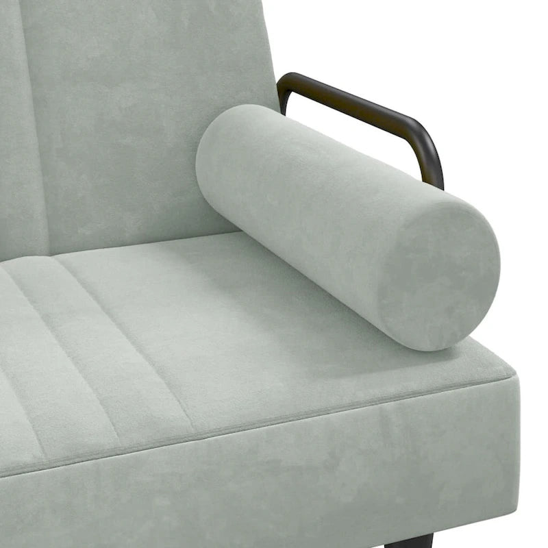 Canapé-lit vidaXL avec accoudoirs, fauteuil inclinable, causeuse pliante, lit de jour en velours - 80,7 x 35 x 27,6