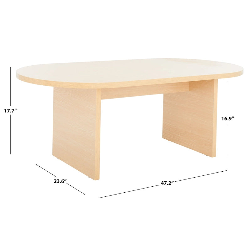 Table basse ovale moderne SAFAVIEH Gulzada - 119 cm L x 61 cm P x 46 cm H