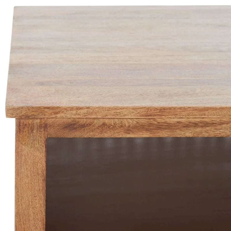 Table basse carrée Bernardina à une étagère de SAFAVIEH - 86 cm (L) x 86 cm (P) x 41 cm (H)