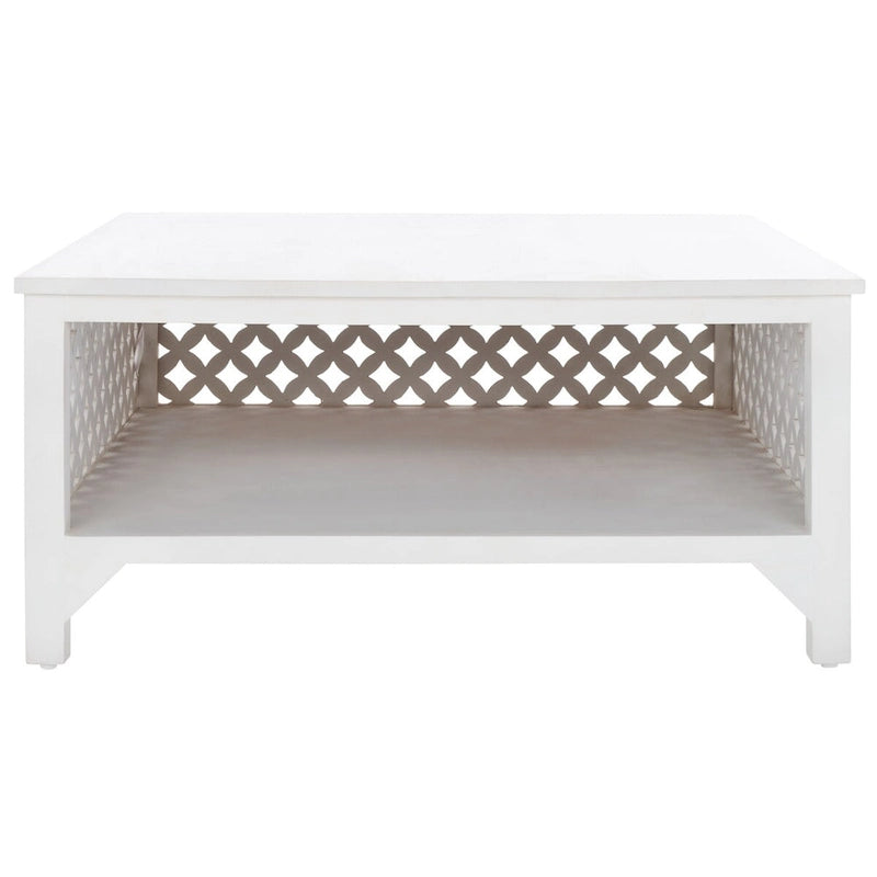 Table basse carrée Bernardina à une étagère de SAFAVIEH - 86 cm (L) x 86 cm (P) x 41 cm (H)