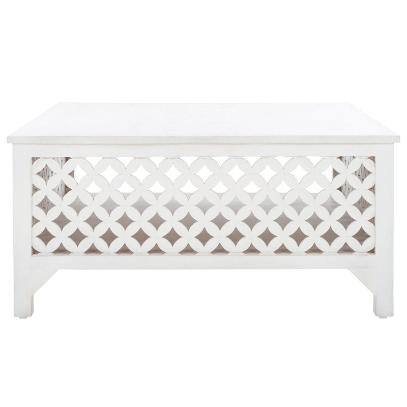 Table basse carrée Bernardina à une étagère de SAFAVIEH - 86 cm (L) x 86 cm (P) x 41 cm (H)