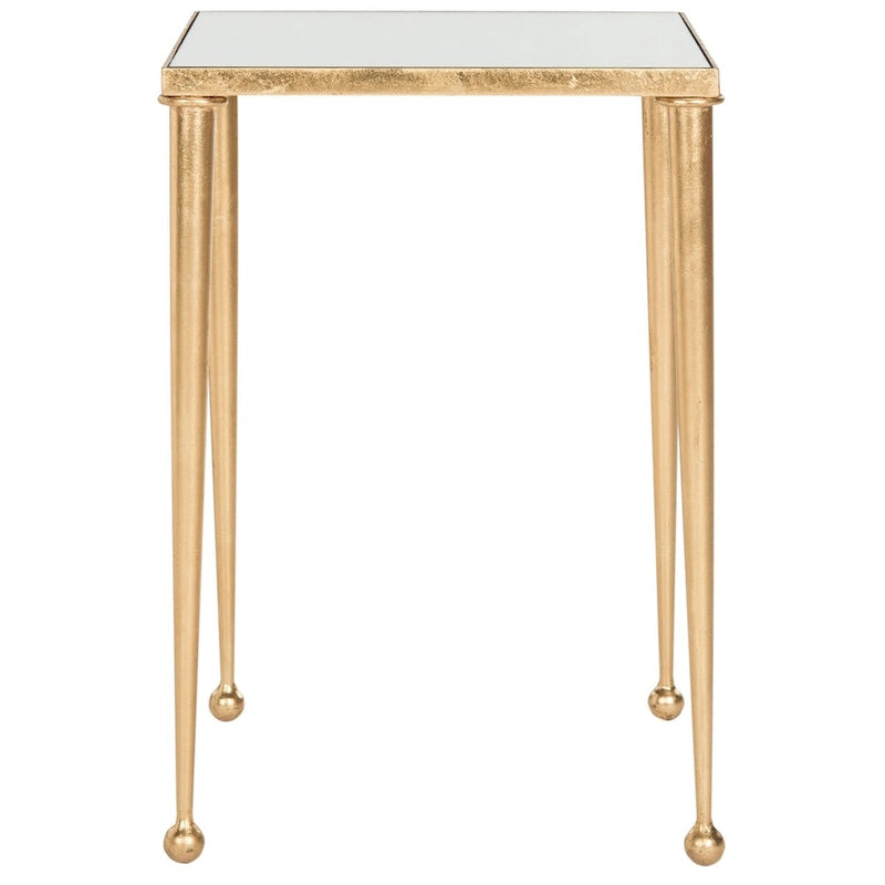Table d'appoint SAFAVIEH Jetty, finition feuille d'or antique - 35,5 x 35,5 x 53 cm (14 x 14 x 21 pouces) - 35,5 x 35,5 x 53,5 cm (14 x 14 x 21 pouces)