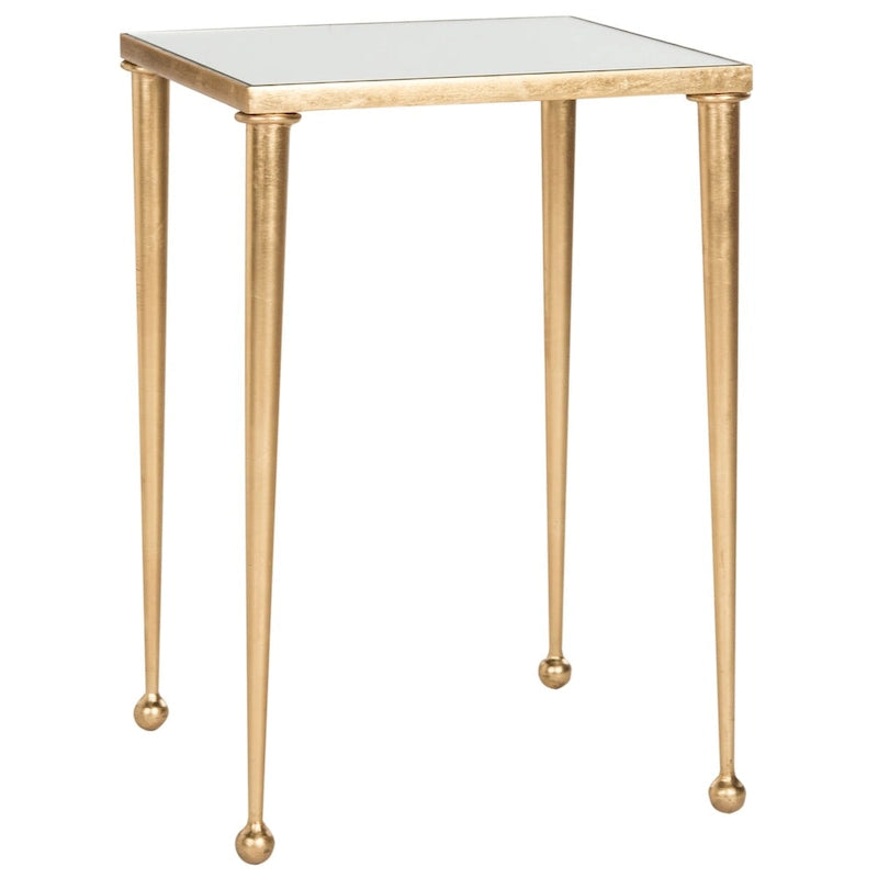 Table d'appoint SAFAVIEH Jetty, finition feuille d'or antique - 35,5 x 35,5 x 53 cm (14 x 14 x 21 pouces) - 35,5 x 35,5 x 53,5 cm (14 x 14 x 21 pouces)