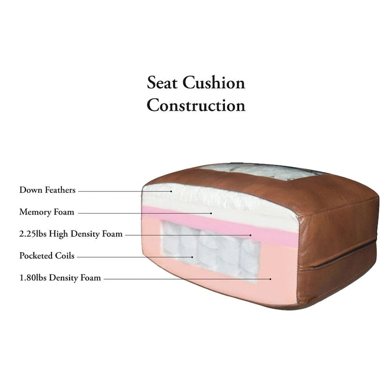 Canapé d'angle en cuir pleine fleur Hydeline Hayward avec méridienne