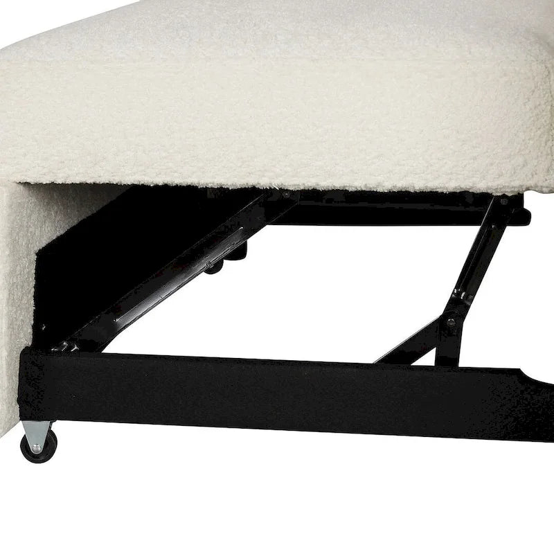 Canapé d'angle convertible en lit avec pouf de rangement, canapé-lit convertible pour salon