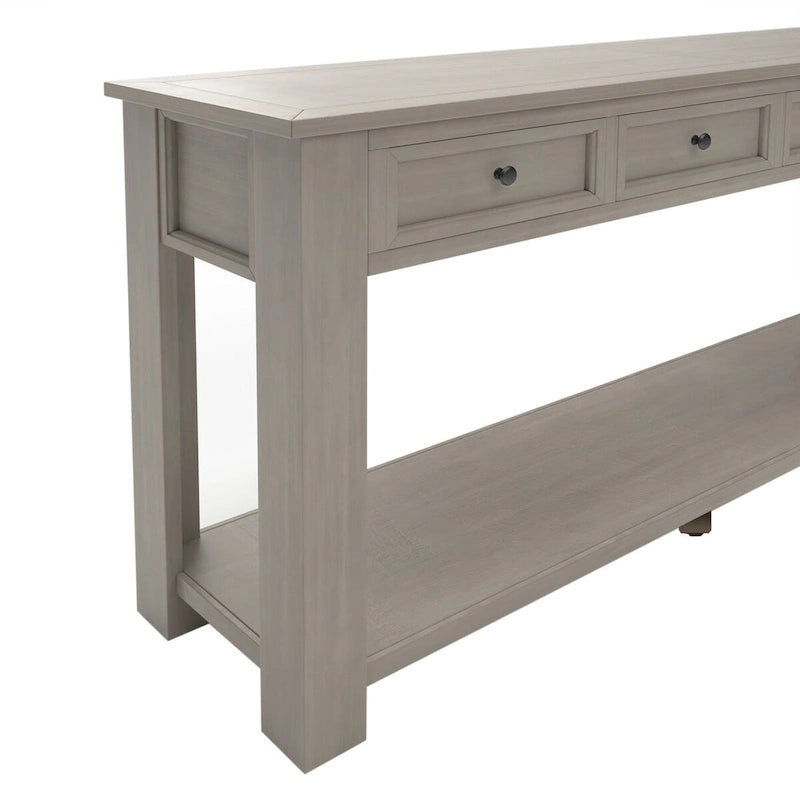 Console/table d'appoint avec tiroirs de rangement et étagère inférieure pour entrée/couloir