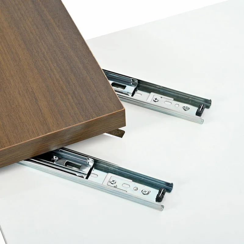 Table basse carrée moderne en bois avec plateau amovible et 4 tiroirs de rangement dissimulés