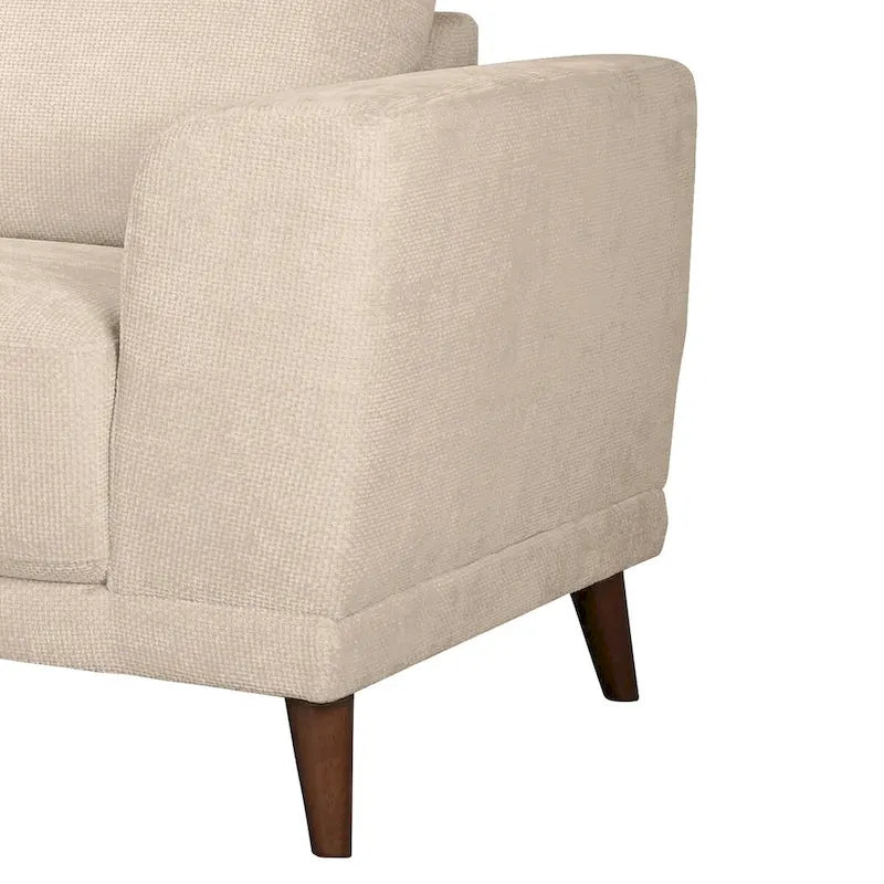 Canapé d'angle Cozy Nook en tissu performant, style moderne du milieu du siècle