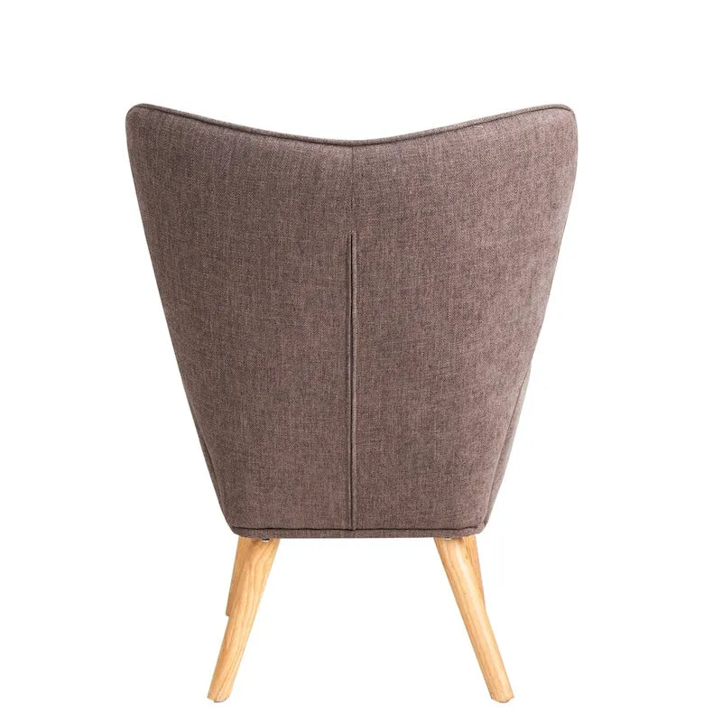 Fauteuil d'appoint avec repose-pieds, ensemble fauteuil et repose-pieds pour salon, fauteuil confortable pour chambre, revêtement en tissu à l'agencement créatif