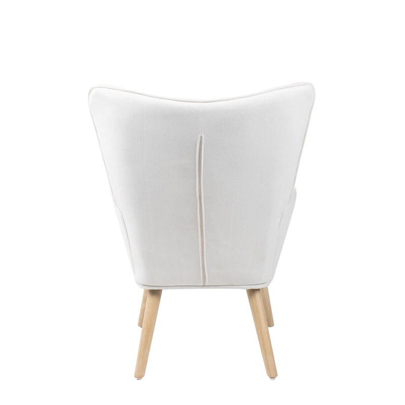 Fauteuil d'appoint avec repose-pieds, ensemble fauteuil et repose-pieds pour salon, fauteuil confortable pour chambre, revêtement en tissu à l'agencement créatif