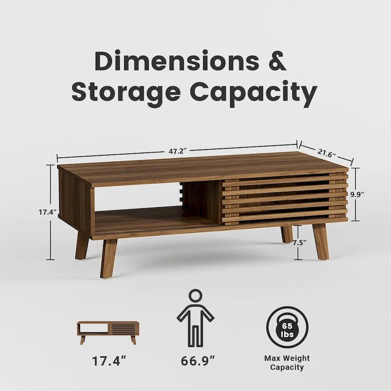 Table basse à lattes FURNIWAY