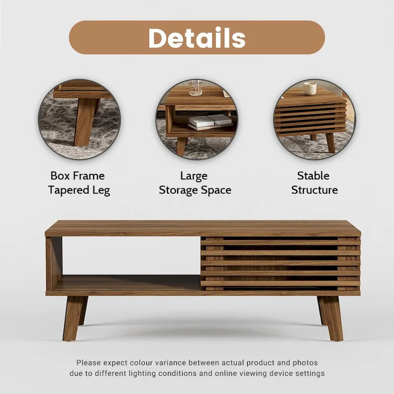 Table basse à lattes FURNIWAY